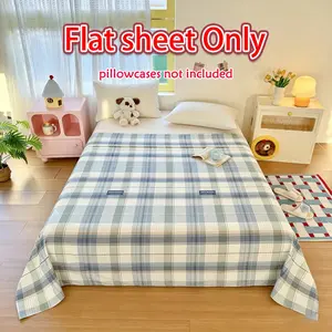 New Plaid Bed Sheet, Soft and Cozy Texture, Breathable and Comfortable, Suitable for All Seasons, Ideal for Bedroom and Guest Room