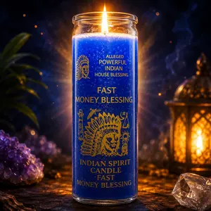 Fast Money Blessings - Indian Spirit Candle 8in