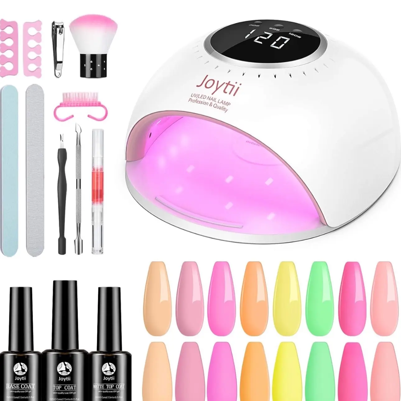 Joytii Gel Nail Polish Kit with UV Light Manicure Tools Set for Women - Gift Pack - Nail Art Resin Cutics Comfort nails