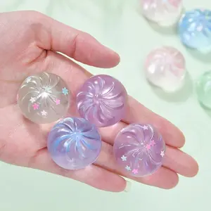 4pcs Mini Glitter Dumpling Stress Relief Toys, Colorful Sensory Playset, Soft Slow-Rebound Design, Perfect for Parties & Gifts