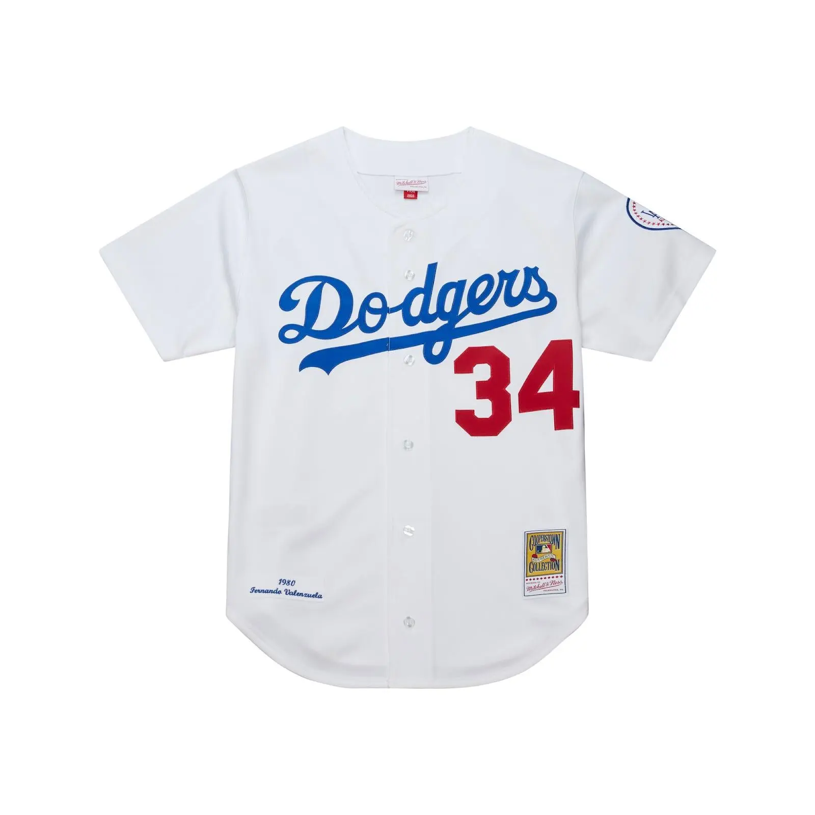 Fernando Valenzuela Los Angeles Dodgers 1980 MLB All-Star Game White Home Authentic Jersey Throwback Baseball Cooperstown Fan Gear Mitchell & Ness