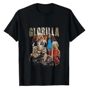 New Glorilla Vintage Style 90s Bootleg Black Tee, Music Rap Men's T-Shirt,  Heavy Cotton Gift For Fan
