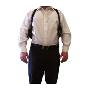 Tactical Shoulder Holster - Double Shoulder Design for Right & Left Hand Users Fits Single & Double Stack 9MM/40/45 Magazines with Elastic Belt Strap