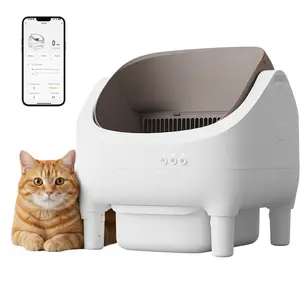 Warcat Smart Automatic Open-Top Cat Litter Box Self-Cleaning with App Control, Multi-Cat Safety Sensors & 15L Odor-Free Waste Bin for Hands-Free Cleanliness February Faves