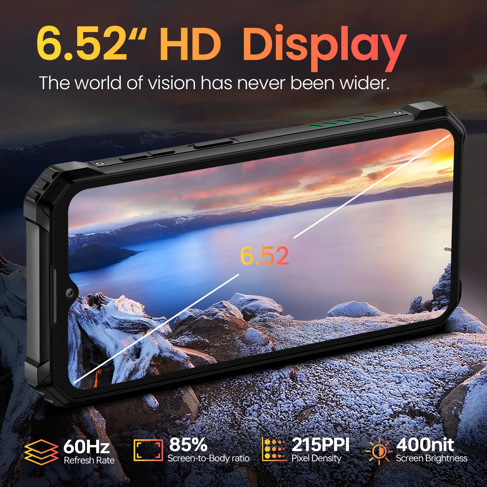 OUKITEL WP28E Rugged Phone Unlocked, 10600mAh Battery Cell, 6.52