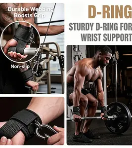 Non-Slip Weightlifting Wrist Wraps - Neoprene-Padded Gym Straps for Deadlifts, Athletic Accessories