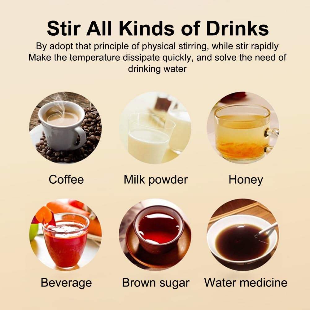 14oz Smart Self-Stirring Mug | USB Rechargeable Coffee Cup with LCD Temperature Display & Spill-Proof Lid,for Milk/Cocoa