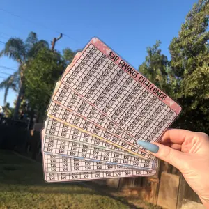 50 dollar savings challenge WITHOUT envelope (rainbow) | A6 Size