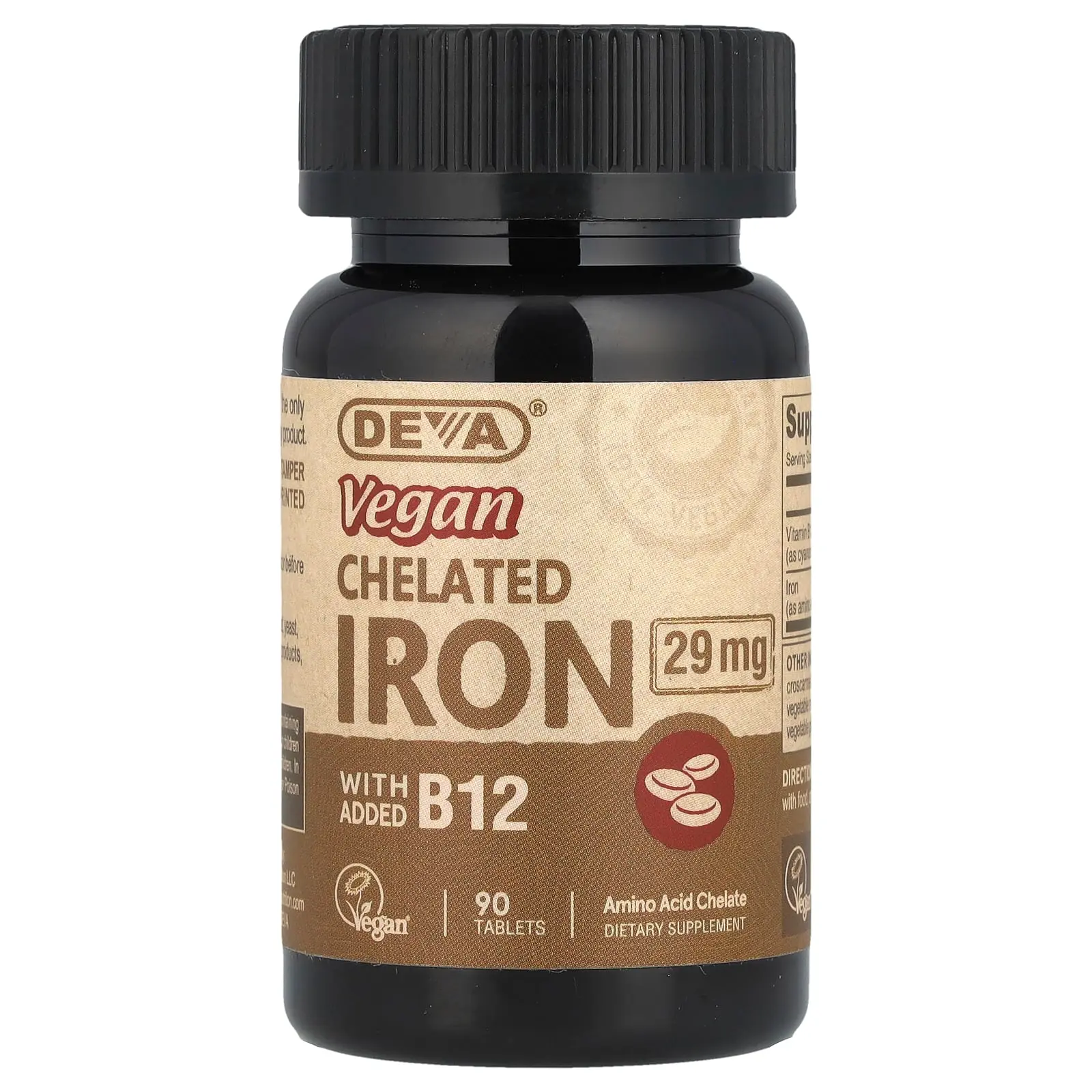 Deva Vegan Chelated Iron, 90 Tablets