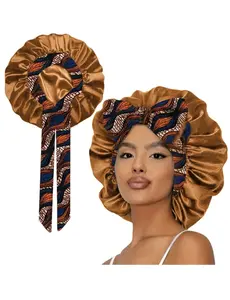 Women's Bonnets Elastic Strap Style Silk Smooth Color Ding Hair Satin Bonnets Casual Home Daily Hair Care Bonnets