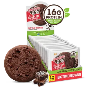 Protein Cookie Big Time Brownie, 4oz 12ct, Plant-Based Protein with High Fiber