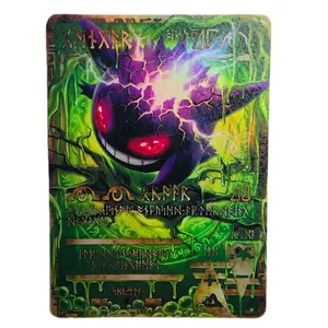 Ancient Gengar Custom Card - Textured Dragon Skin Rainbow Holo - Mythic Crackling Energy Edition