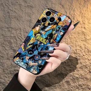 Invincible Theme Black Phone Case That Is Stain-Resistant And Offers Comprehensive Lens Protection. This Shockproof Phone Case Provides Durable Safeguarding for iPhone 17 16 15 14 13 12 11 Air Pro Max Plus,Protective Personalized Casing