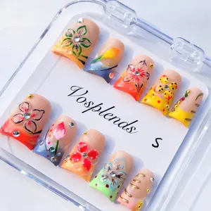 【DUCK TIP COLLECTION】vosplends 10PCS Handmade y2k duckbill nails，acrylic press on nails，reusable nails，Festive creative nail art Nail Art Setblack friday deals#creative nail art
