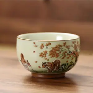 Zen Meditation Teacup Household Master Cup Guest Cup Tea Tasting Cup Ceramic Cup