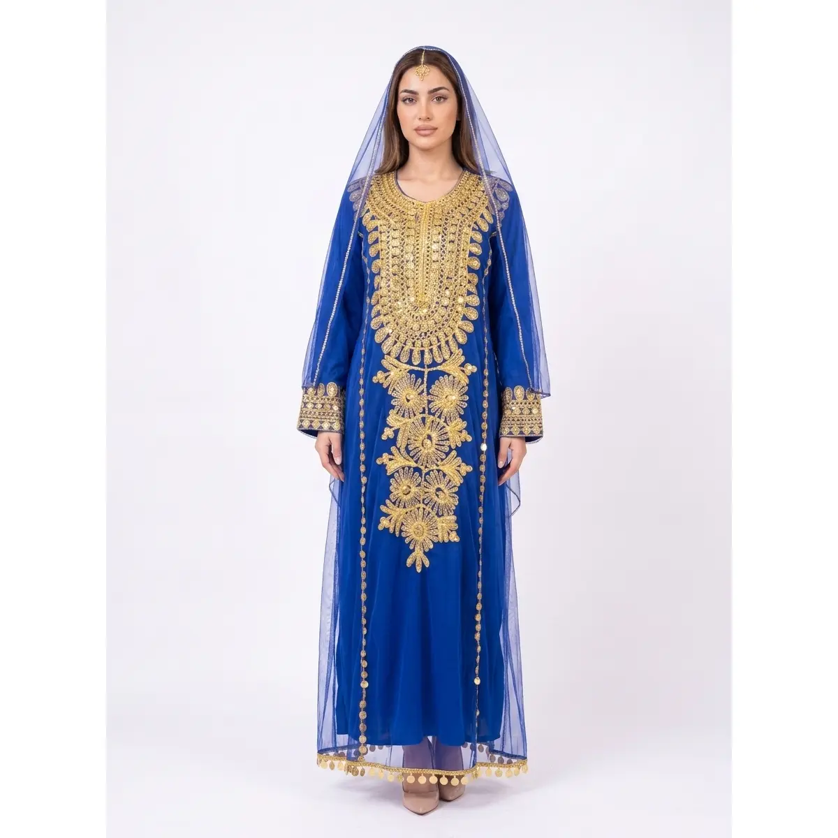Nasma Hashimi -  Women's Embrodiered Dress, Arabic Dress, Ceremony Dress, Modest, Maxi - Eid, Ramadan, Gifts for Her