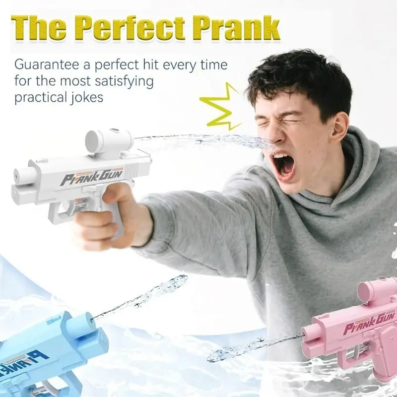 2-Way Spray Double-Sided Backward Surprise PVC Plastic Water Gun - Durable and High-Quality, Easy to Use Unisex Pool & Bathing Toy, Gift Ideas for Kids’ Birthdays, Summer Prank Toy for Kids & Adults