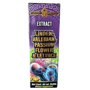 Natural De Mexico Linden Valerian Passion Flower & Lettuce Extract (60ml) Relaxation & Sleep Support for Anxiety & Restless Nights