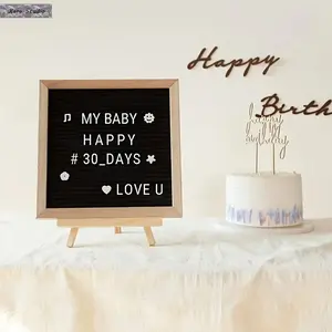 Felt Letter Board with Stand & Storage Bag – Portable, Reusable Memo & Message Board for Personalized Notes, Quotes, Announcements, Home, Office, Party, Wedding, Baby Shower, Event Decor  ：