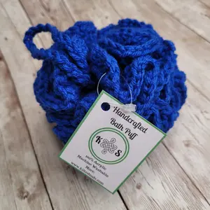 Blue Shower Puff Bath Sponge
