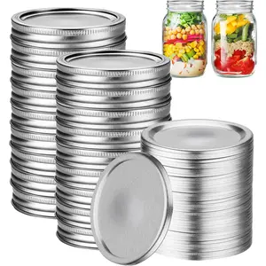 48 count/24 Set, Canning Rings and Lids Regular Mouth, Good Sealing Mason Jar Lids for Regular Mouth Ball, Kerr Jars,  Grade Material