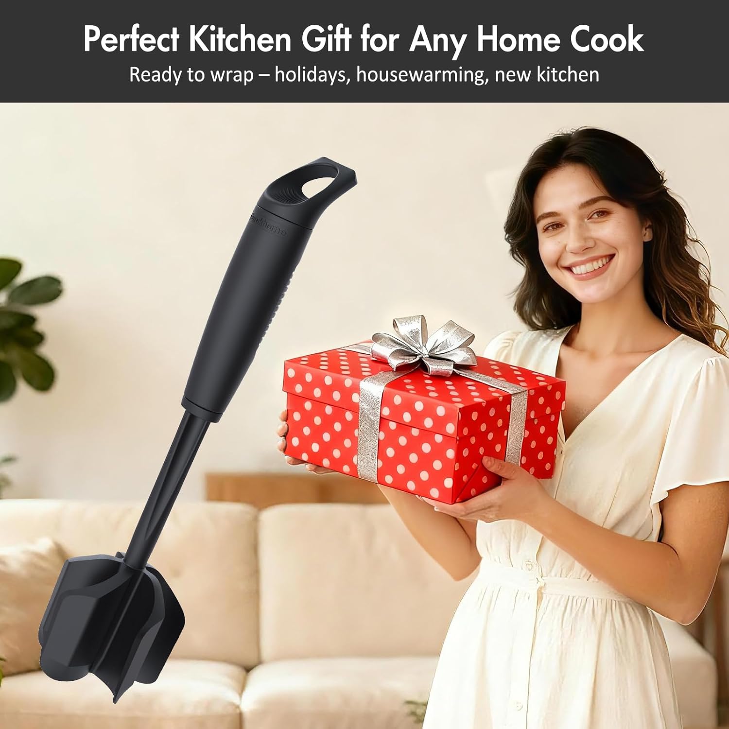 Ourokhome Meat Chopper & Potato Masher – Heat Resistant Nylon Ground Beef Smasher, 5-Blade Nonstick Mixer & Stirrer, Multi-Use Kitchen Tool, Black Ourokhome Meat Chopper & Potato Masher – Heat Resistant Nylon Ground Beef Smasher, 5-Blade Nonstick Mixer & Stirrer, Multi-Use Kitchen Tool, Black