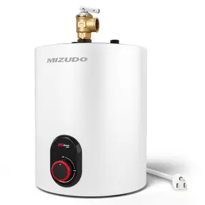 Electric Mini Tank Water Heater - MIZUDO 1.5 Gallon Under Sink Small Hot Water - 120V Point of Use Water Heater - Easy to Install - Floor Mounted, CSA Listed Instant Shower Set
