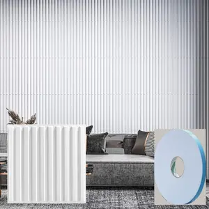 FLOLEOPA PVC Plastic 3D Wall Panels, Waterproof and Fire-Resistant, 11.8x11.8 inches, Approx. 1mm Thickness. Ideal for Living Rooms, Bedrooms, Hotels, Offices, Game Rooms, and TV Feature Walls. Modern Home Decor Vinyl. Includes Installation Accessories.