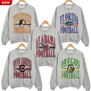 Vintage College Football Sweatshirt, Retro Team Sport Grey Pullover, Game Day Shirt, Hometown Fan Gift, Classic Football Graphic