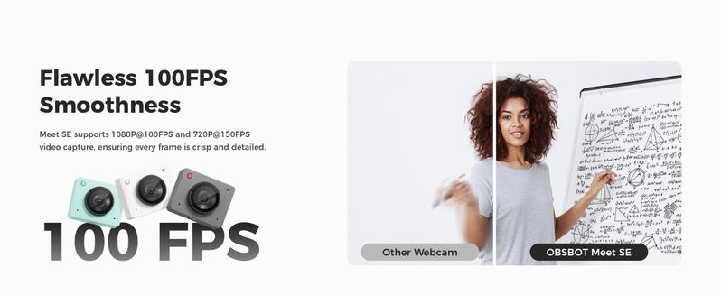 OBSBOT Meet SE 1080P Webcam with AI Framing Streaming Camera, 1/2.8" Sensor, Beauty Mode, Gesture Control, DOL HDR, Web Camera for Desktop and Gaming