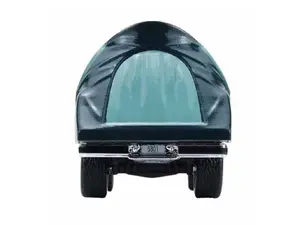 1987 Ford F-150 XLT Lariat - Dark Blue and Tan w/ Modern Truck Bed Tent (The Great Outdoors Series 4) Diecast 1:64 Scale Model - Greenlight 38080D