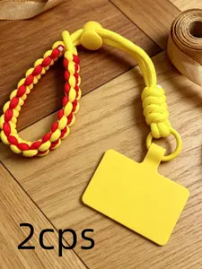 2pcs Adjustable Anti-Theft Travel Phone Lanyard with Handmade Handwoven Wristband, Universal Ccd Pet Camera Case with Metal Clip for Safe Carrying, Adjustable Phone Strap, Phone Strap Holder, Phone Accessories, Cell Phone Charm