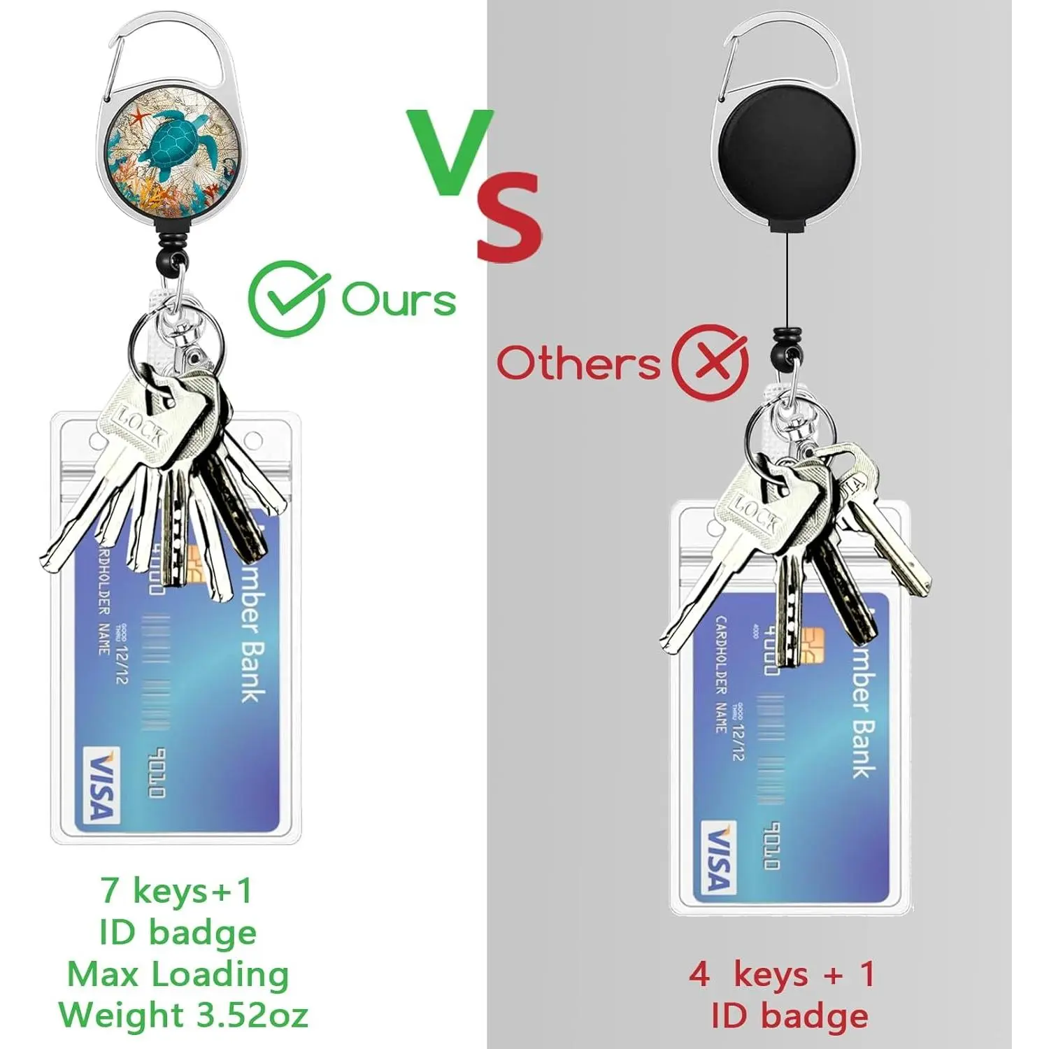 ID card lanyard, badge holder with retractable reel clip, cute turtle design name tag lanyard, stand-up ID card protector, widely applicable, exquisite gift, simple ID card holder ID card lanyard, badge holder with retractable reel clip, cute turtle design name tag lanyard, stand-up ID card protector, widely applicable, exquisite gift, simple ID card holder