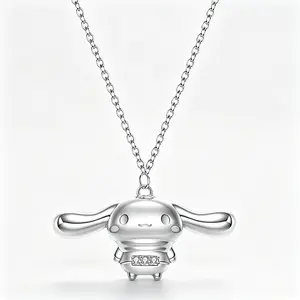 SANRIO Cinnamoroll Astronaut Necklace – Space Age Cute Design with Sparkling Accents, Trendy Accessory for Space Fans