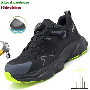 New Rotary Buckle Protection Shoes for Men Anti Smashing and Anti Piercing Steel Toe Safety Shoes Indestructible protective shoes