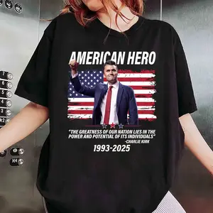 RIP Charlie Kirk Americn hero T-Shirt, Republican Shirt, Patriotic American Shirt, Charlie Kirk Is My Hero, Charlie Kirk Sweatshirt, Political Shirt