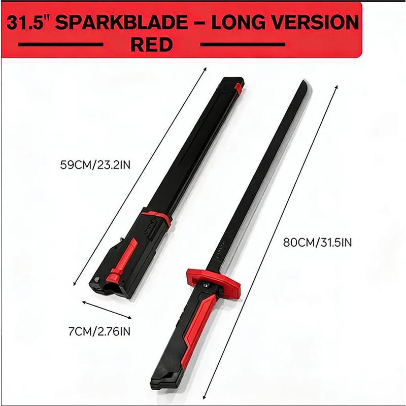 31.5" Drifter Spark Cyberpunk Neon Lightsaber Spark Blade Sound & Fog Effect 8-Color Stream Type-C Rechargeable for Rave Cosplay Display – Perfect Gift for Kids