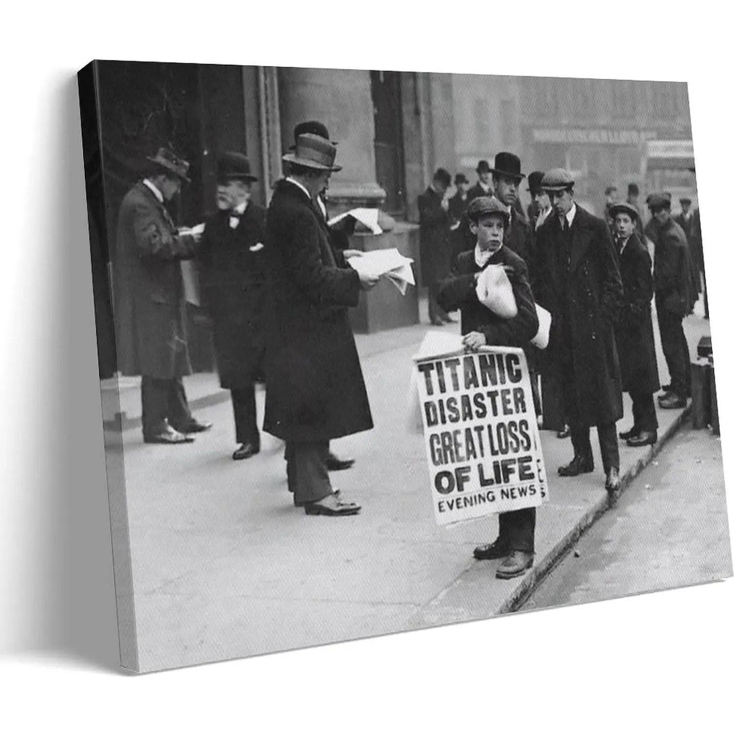 Historical Posters Hite Star Line Newsboy, Titanic Disaster Wall Art Deco Canvas Print Wall Art Paintings Canvas Wall Decor Home Decor Living Room Decor Aesthetic