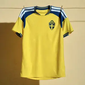 2026  Sweden National Soccer Team Style Jersey Home Shirt, Patriotic Football Jersey, All Over Print Unisex Soccer Jersey, Sports Fan Apparel Top