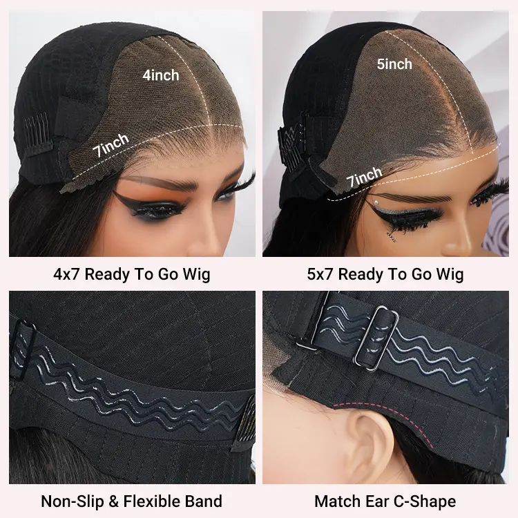[Spring Essential] Wiggins Hair Short Curly Wigs 7x4 Pre Cut Ready To Go Glueless Wigs Ready To Wear Human Hair Beginners Friendly 13x4 Lace Frontal Wigs #SpringStatements #WeeklyDeals 5
