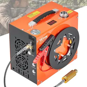 Summervibes VEVOR PCP Air Compressor, 4500PSI Portable PCP Airgun Compressor with Built-in Converter, Auto-Stop DC12V/AC120V Oil Water-Free Paintball Tank Compressor Pump for Air Rifle, Scuba Diving BottleVEVOR Super Brand Day