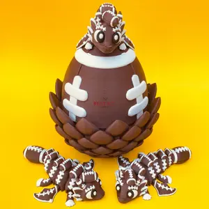 American Football-Inspired Egg Creature Collectible Set – Cute Sports Theme Car or Desk Decor, Unique Gift for Him, Her & Friends, Birthday, Valentine & Christmas