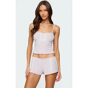 Edikted Women's Sephi Lacey Pointelle Tank Top Edikted Women's Sephi Lacey Pointelle Tank Top