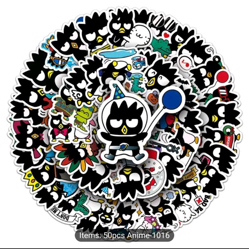 Badbadtz Maru Anime Waterproof Stickers - 50 pcs Sanrio Cartoon Vinyl Stickers for Water Bottle, Laptop, or Scrapbook | School Students Notebook Accessory