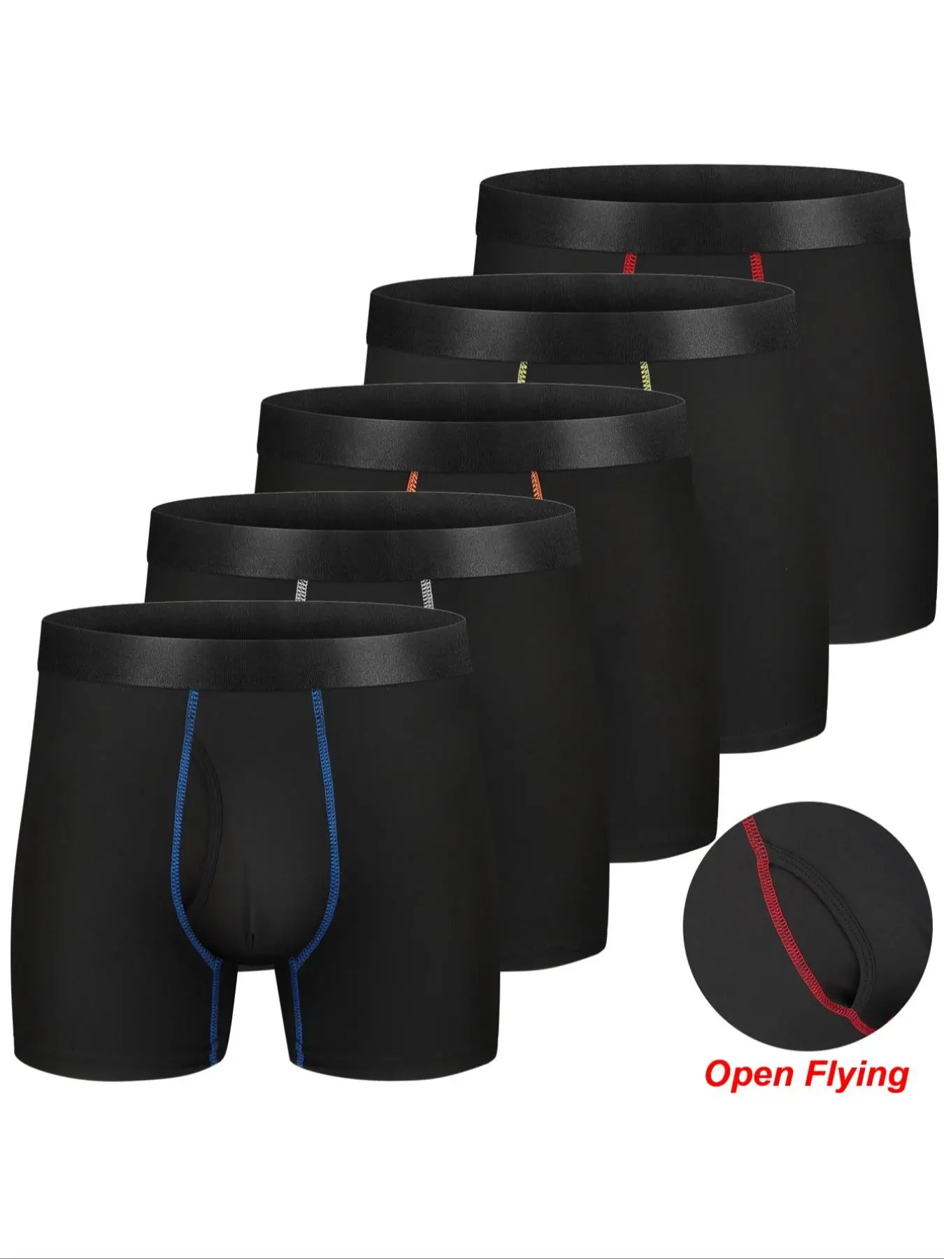 Boy's Solid Color & Letter Tape Boxer Brief, Breathable Comfy Underwear for Daily Wear, Boy's Underwear for All Seasons, Soft Breathable Underwear