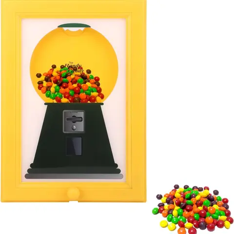 Handy Candy Frame, Candy Dispenser Picture Frame Wall Mount Creative Innovative Gumball Machine for Desk Countertop or Kids Adults Office Room Sweet Display