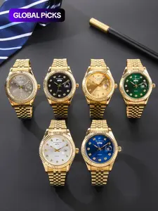 Men's Business Round Dial Analog Quartz Watch, Fashionable Watch for Party, Daily Clothing Decor, Trendy All-match & Exquisite Watch for Birthday Gift with Box, Quartz Wristwatch