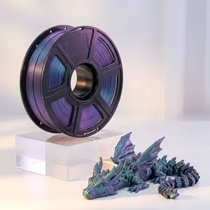 Flashforge Chameleon PLA 3D Printer Filament, 1.75mm +/-0.02mm, 1kg (2.2lbs), High-Speed, Light-Changing, Corn Starch-Based, Eco-Friendly, Bubble-Free, 50-55C Bed Temp, Layer Line-Hiding