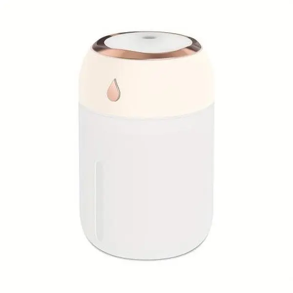 Mini Sized USB Humidifier - 220ml USB Port Cool Mist Device with Mist Output, Cute Design Blush Pink Personal Desktop Humidifier for Bedroom, Travel Use (for Personal Users)