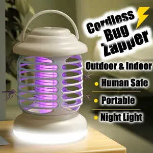 Portable Bug Zapper Indoor & Outdoor Cordless | Electric Mosquito Zapper with 3 Mode | Fly Zapper for Home Patio Camping Backyard Garden Trap